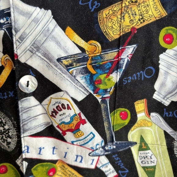 VTG Matt Rider Martini Shirt Men's XXL Button Up Short Sleeve Vodka Made In USA - Picture 3 of 13